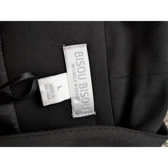 Bisou Bisou Jacket Blazer Size Large Black Womens Dressy Business NWT - Picture 3 of 12